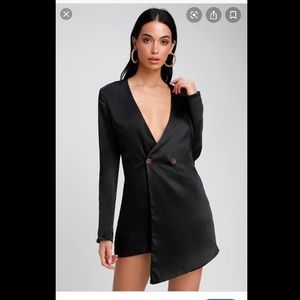 Lulu’s Satin Blazer Mini Dress